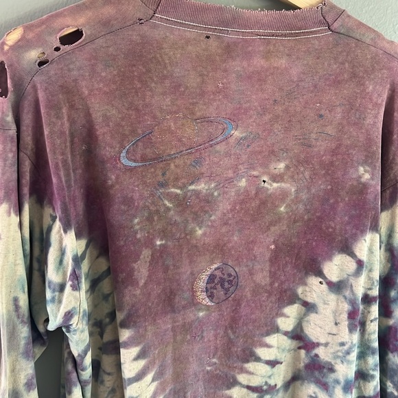 Vintage Solar System Distressed Fruit of the Loom Purple Tie-Dye Shirt - Picture 8 of 10